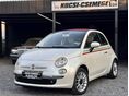 FIAT 500C 1.2 8V Lounge Gyöngyházfehér Digit Klíma Félbőr Radar Bordó tető !