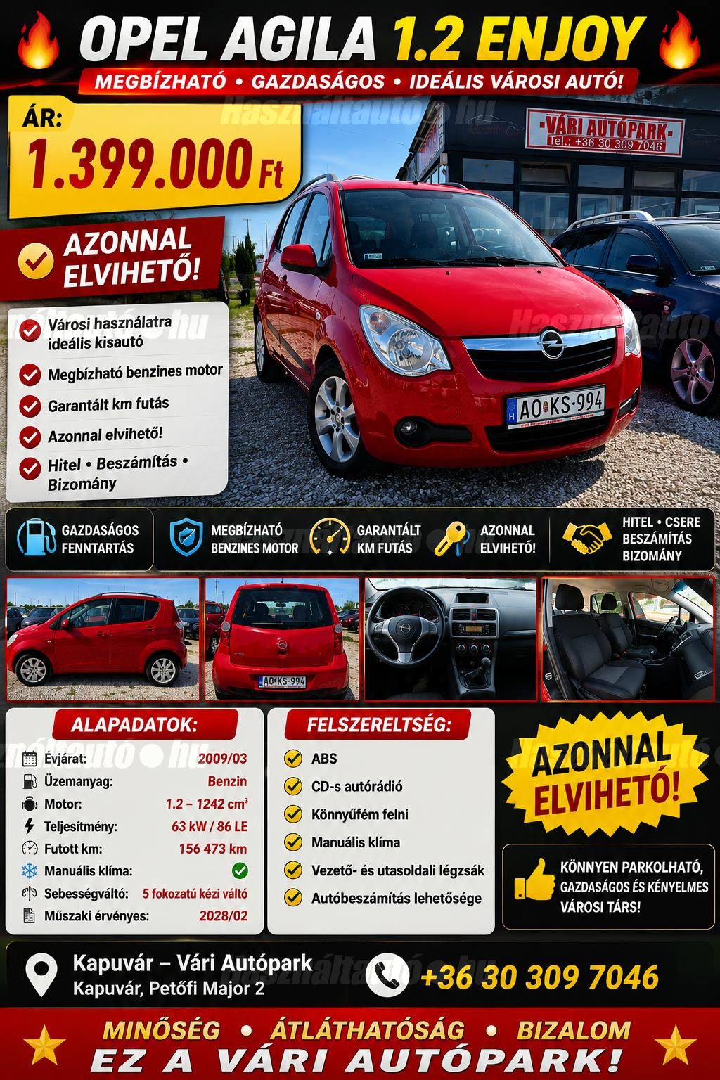 OPEL AGILA 2009/3 - 1