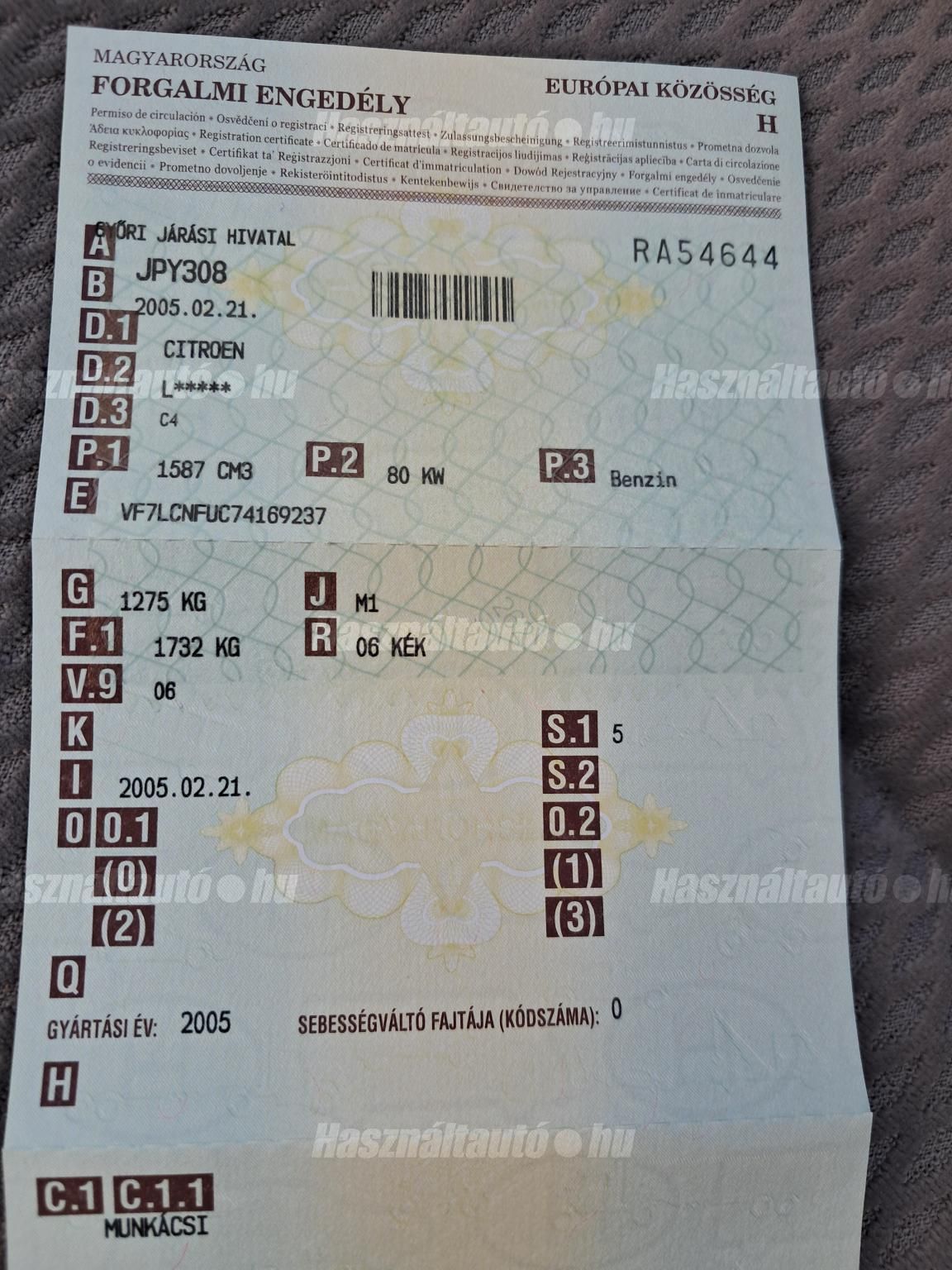 CITROEN C4 2005/2 - 1
