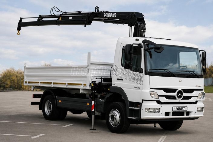 MERCEDES-BENZ Atego 1622 BlueTec5 - Billenőplatós - Darugémes teherautó EURO5