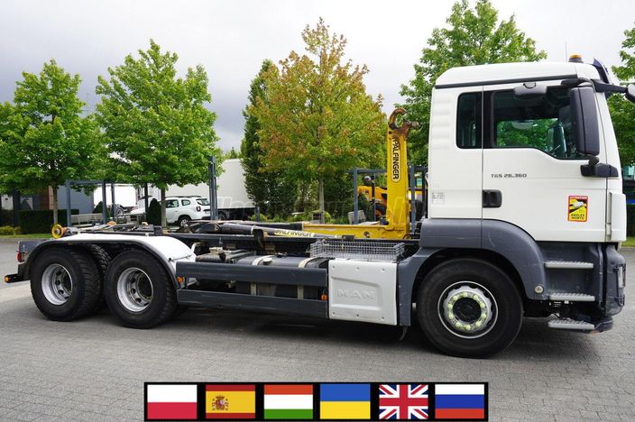 MAN TGS 26.360 6x4 BB / 160 tho. km / Palfinger hooklift