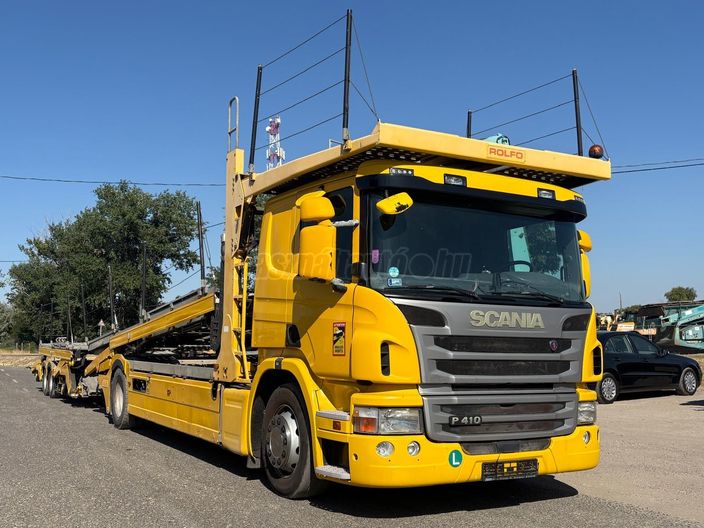 SCANIA P410 Járműszállító szerelvény / autószállító szerelvény / Magyarországi / Megkím