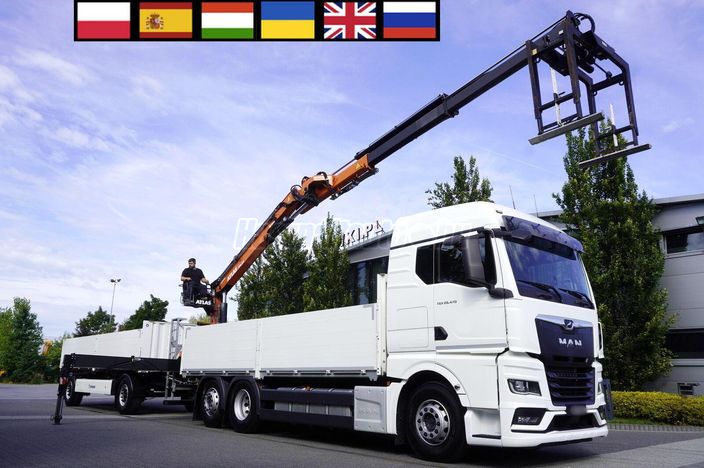 MAN TGX 26.470 6x2-4 / 30 tho. km!!! / Atlas 170.2vb-a12 crane / ste