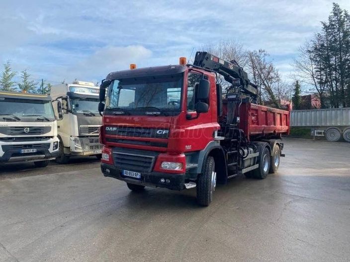DAF CF 410 / Meiller / crane / Two-way side tipper truck