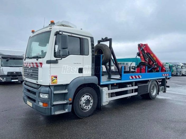 MAN TGA 18.310 flatbed truck+Crane