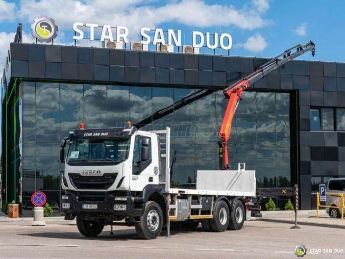 IVECO TRAKKER 360 6x4 PALFINGER PK 18502 Crane Rotato
