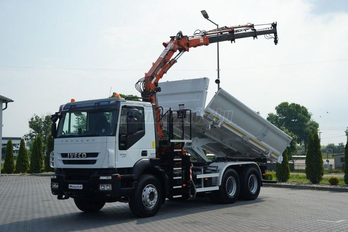 IVECO TRAKKER 410 / 6X4 / 2 STR. WYWROTKA + HDS ATLAS 125.2 /  HYDROBU