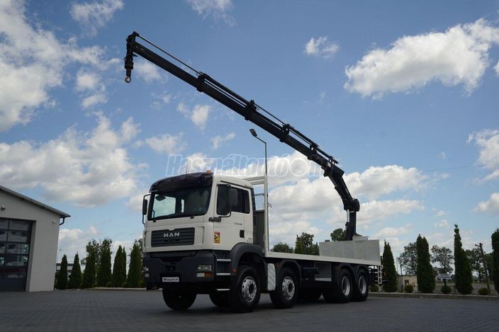 MAN TGA 35.360 / 8x4 PLATFORM + HIAB 166 D-4 HDS / MAX. LIFTING CAPA
