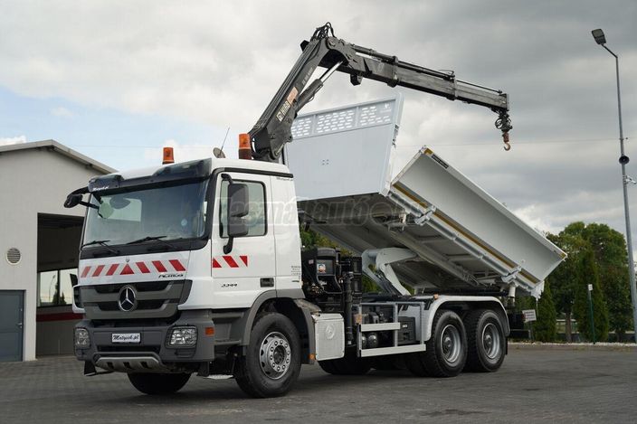 MERCEDES-BENZ CTROS 3344 / 6x4 / WYWROTKA 2 -STRONNA / HYDROBURTA / + HDS HIAB