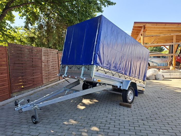 NIEWIADOW BS 750//3x1.5m.laprugós.billenthető.Ponyvával.magasítóval is!!
