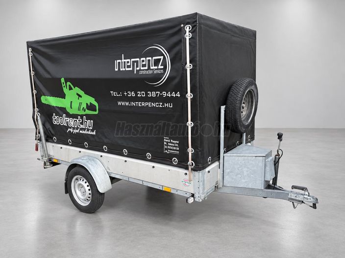 STEMA Ponyvás Utánfutó - 1.300kg-400gk teherbírásÚ EMELŐHÁTFAL!