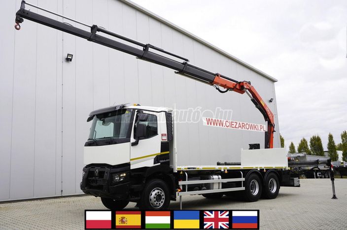RENAULT C380 DTI 11 6x4 / Fassi F235A.0.24 E crane / 150 tho. km!