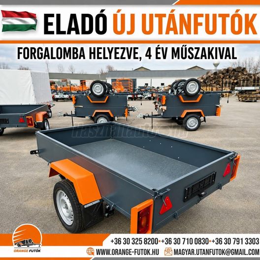 EGYEDI Új laprugós utánfutók KAPOSVÁRon! Készletről. azonnal!