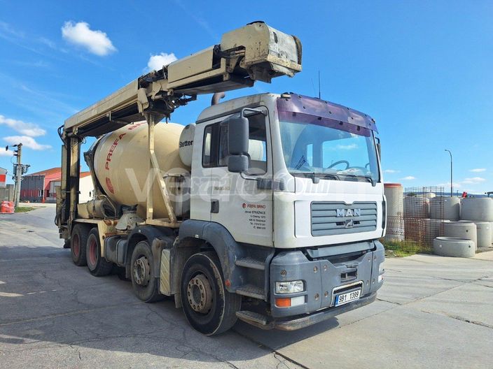 MAN TGA 35.410 8x4 Stetter 9 m3 + 16 m sz.szalag