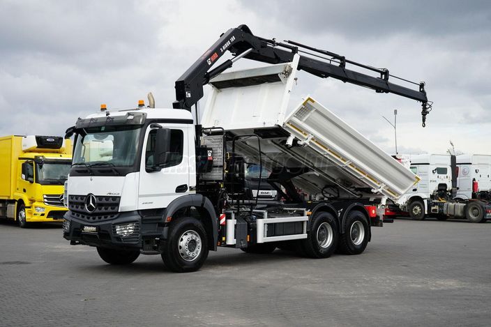 MERCEDES-BENZ AROCS / 2636 / E 6 / WYWROTKA + HDS / 6 X 4 / HIAB 188 B-3 / 2 X