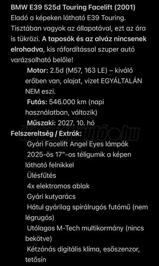 BMW 5-ÖS SOROZAT 525d