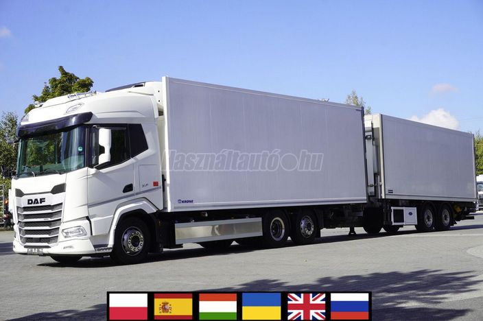 DAF XF 450 6×2 / KRONE 20 EPAL refrigerator / Carrier Supra 1250 / 2