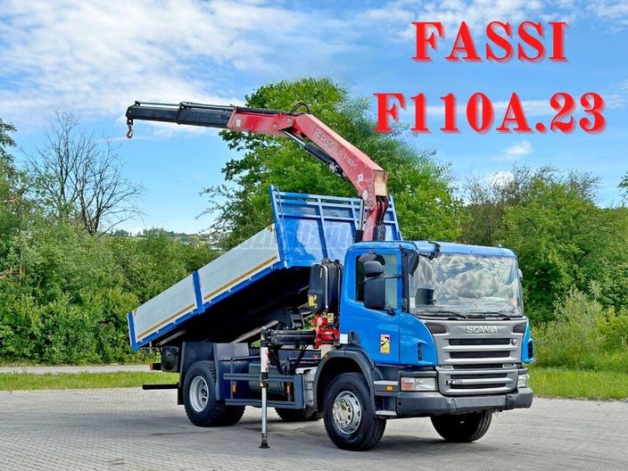 SCANIA P 400 * KIPPER 4.90m * FASSI F110A.23 + FUNK*TOP