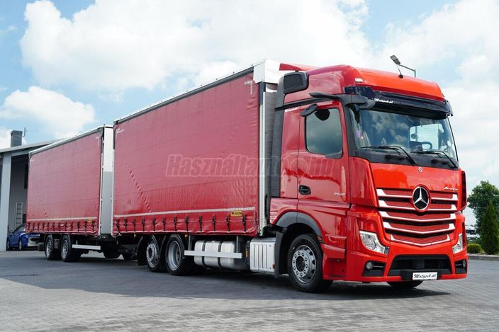 MERCEDES-BENZ ACTROS 2545 / ZESTAW TANDEM 120 M3 / PRZEJAZDOWY / FIRANKA - 7.4