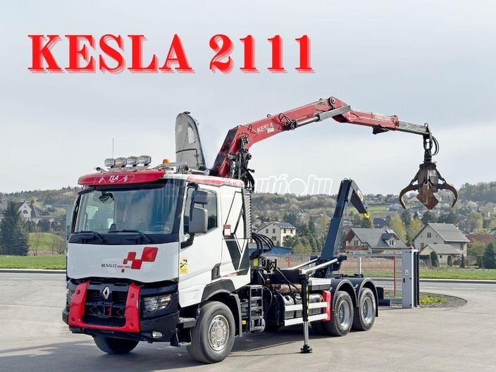 RENAULT C520 * ABROLLKIPPER 4.80 m * KESLA * 6x4!