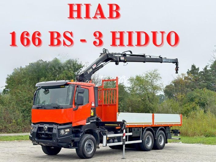 RENAULT K 380 * HIAB 166 BS-3 HIDUO + FUNK* 6x4