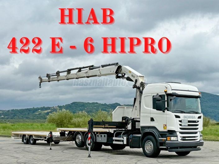 SCANIA R440 * HIAB 422 E-6 HIPRO + FUNK + Anhänger! 6x4